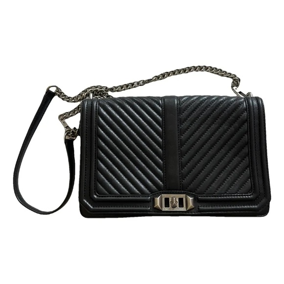 Rebecca Minkoff Handbags - REBECCA MINKOFF Black Quilted Chain Strap Shoulder Bag